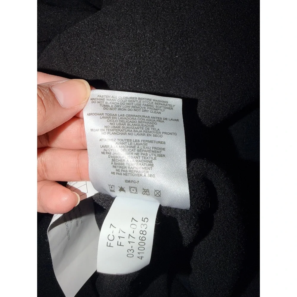 Free Country Mens Black Hooded Softshell Fleece Lined Jacket Large FC-7 F17